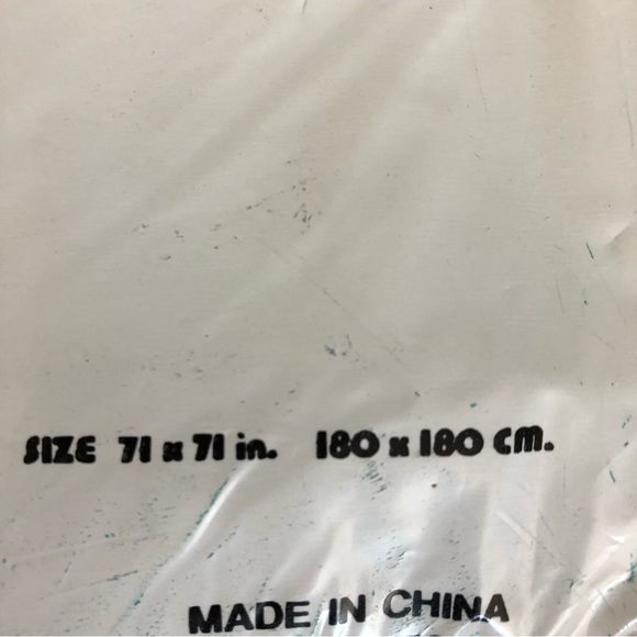 70's Blue Heavy Vinyl Shower Curtain - Blue Shower Liner - 71 x 71 - NOS - Picture 2 of 6